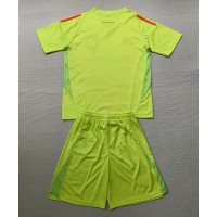 Camisa de Futebol Alemanha Goleiro Equipamento Secundário Infantil Europeu 2024 Manga Curta (+ Calças curtas)